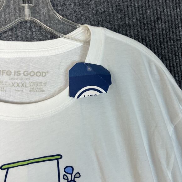 Life Is Good Men Crusher Lite T Shirt Sz XXXL White This Is How I Roll Golf Cart - Picture 4 of 9